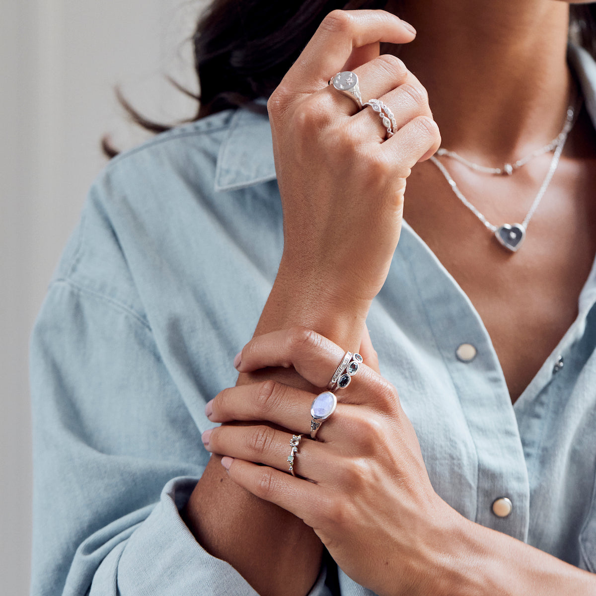 Diamond Constellation Eternity Ring for Women - 14K White Gold Wedding Band with Sparkling Stones - Perfect for Anniversary Gifts & Romantic Occasions