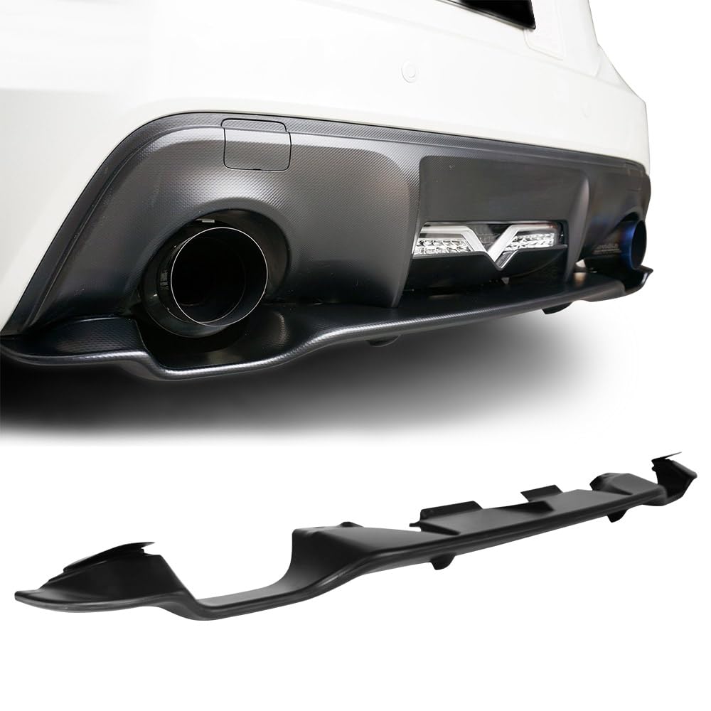 IKON MOTORSPORTS ABS Black Rear Diffuser Bumper Lip for 2013-2016 Scion FR-S / 2013-2020 Subaru BRZ / 2012-2016 Toyota 86 - Upgrade Your Car's Aerodynamics & Style for Street Racing & Show Cars
