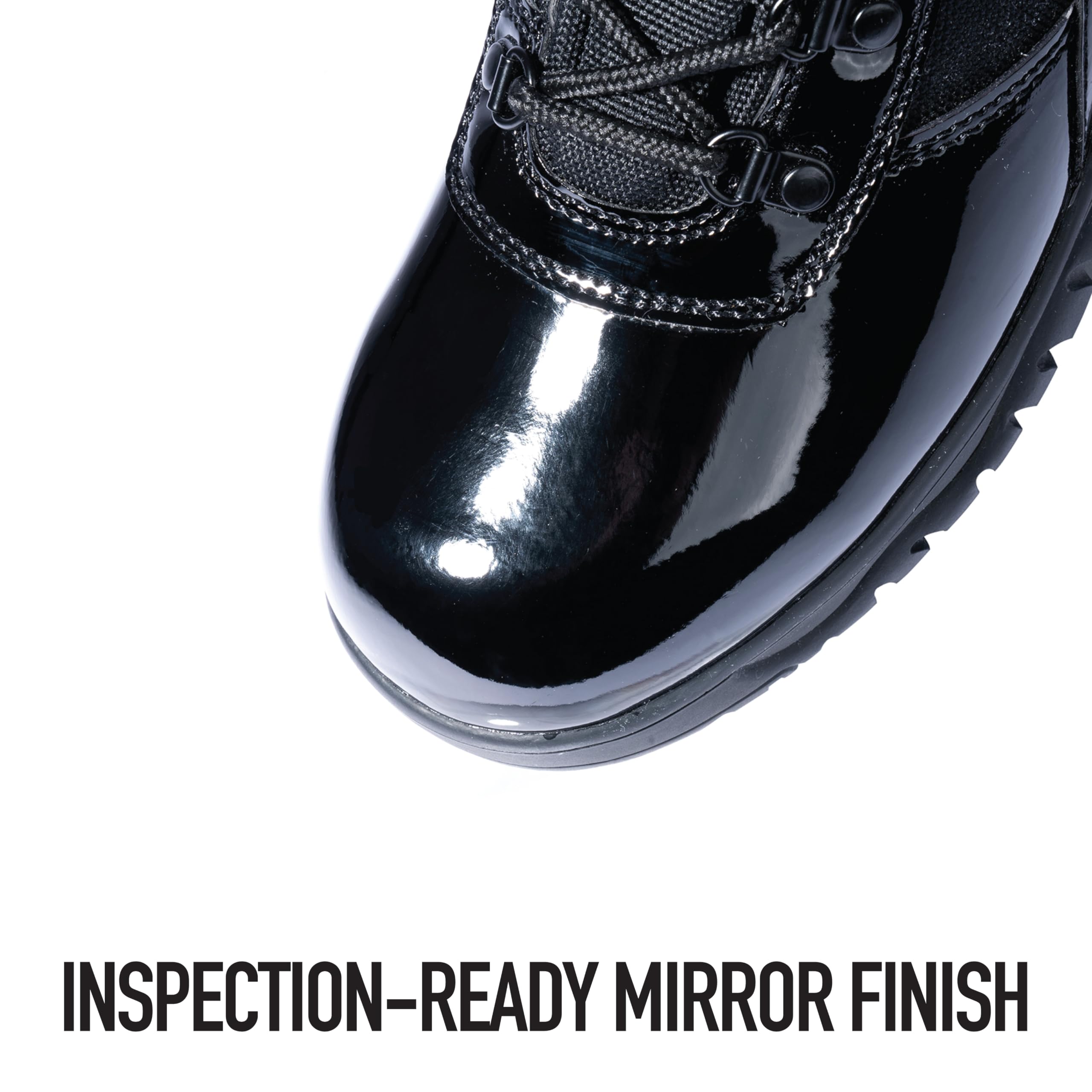 Rothco 8 Inch Forced Entry High-Gloss Tactical Boot with Side Zipper - Military & Law Enforcement Footwear for Outdoor, Hiking & Security Work