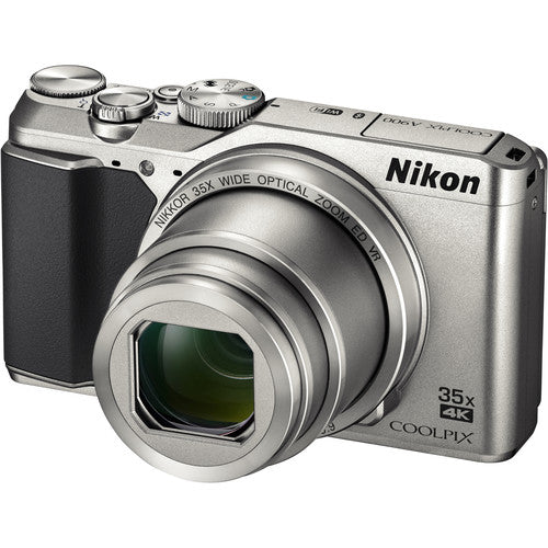 Nikon COOLPIX A900 20MP 4K Digital Camera with 35x Optical Zoom - Silver (New Open Box) - Perfect for Travel Photography & Vlogging