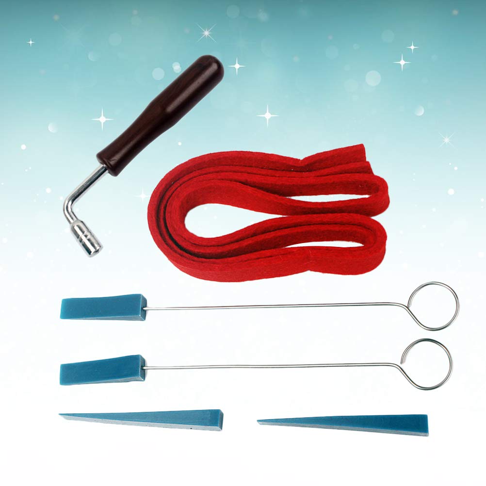 6-Piece Piano Wrench Set - Professional Piano Tuning and Repair Tools for Home, Studio, and Stage Use