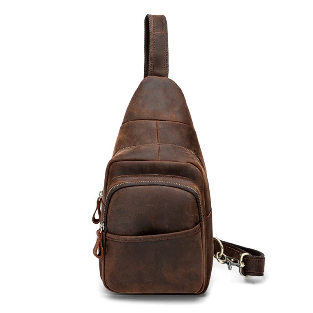 Vintage Men's Chest Bag - Retro Fashion Messenger Shoulder Bag for Men, Casual & Trendy Crossbody Bag (21 x 17 x 9cm) - Perfect for Travel, Work & Everyday Use