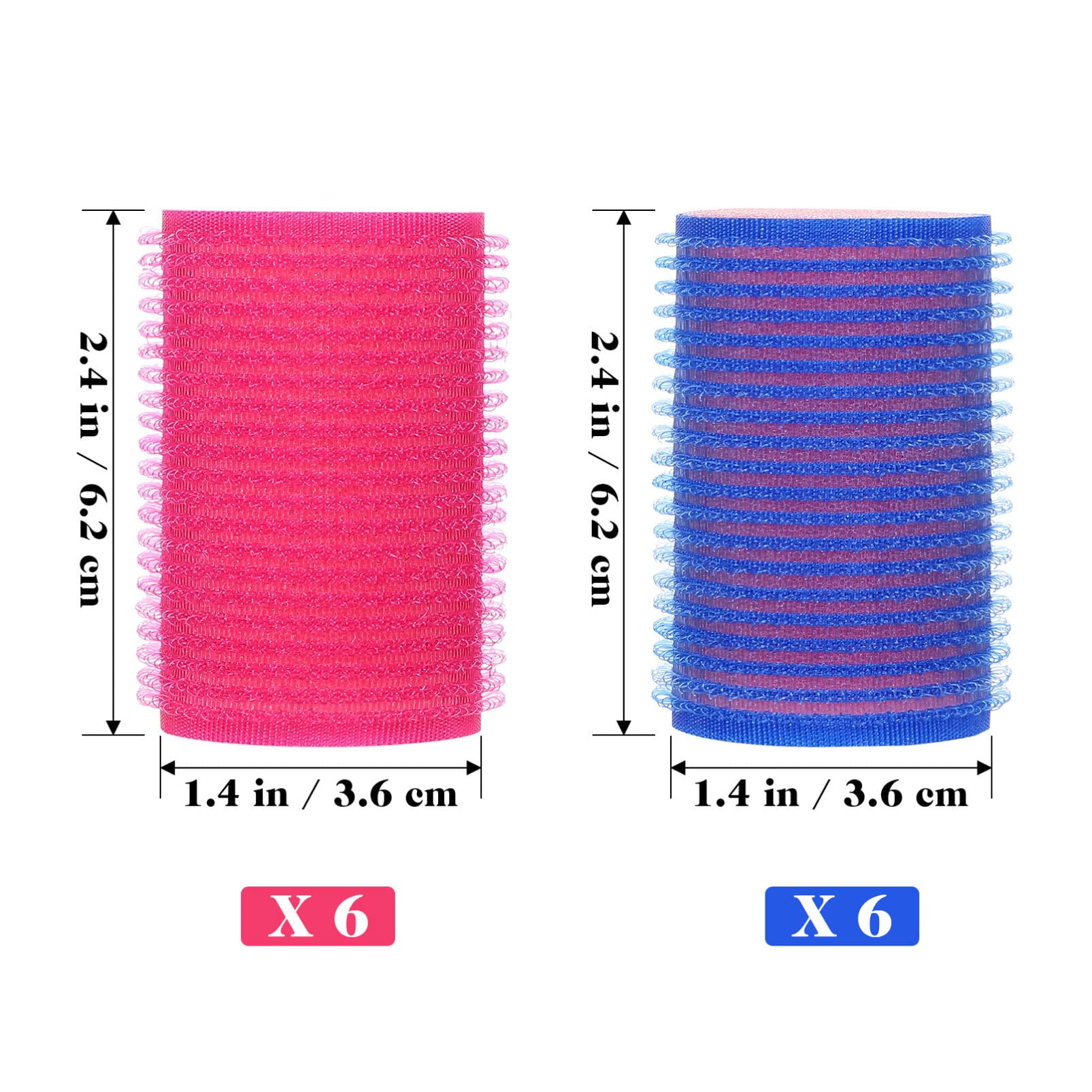 FOMIYES 12pcs Sponge Hair Rollers for Short, Medium & Long Hair - Soft Overnight Curling Rollers for Bangs & Sleep Styling - Perfect for Natural Waves, Beach Curls & Voluminous Hairstyles