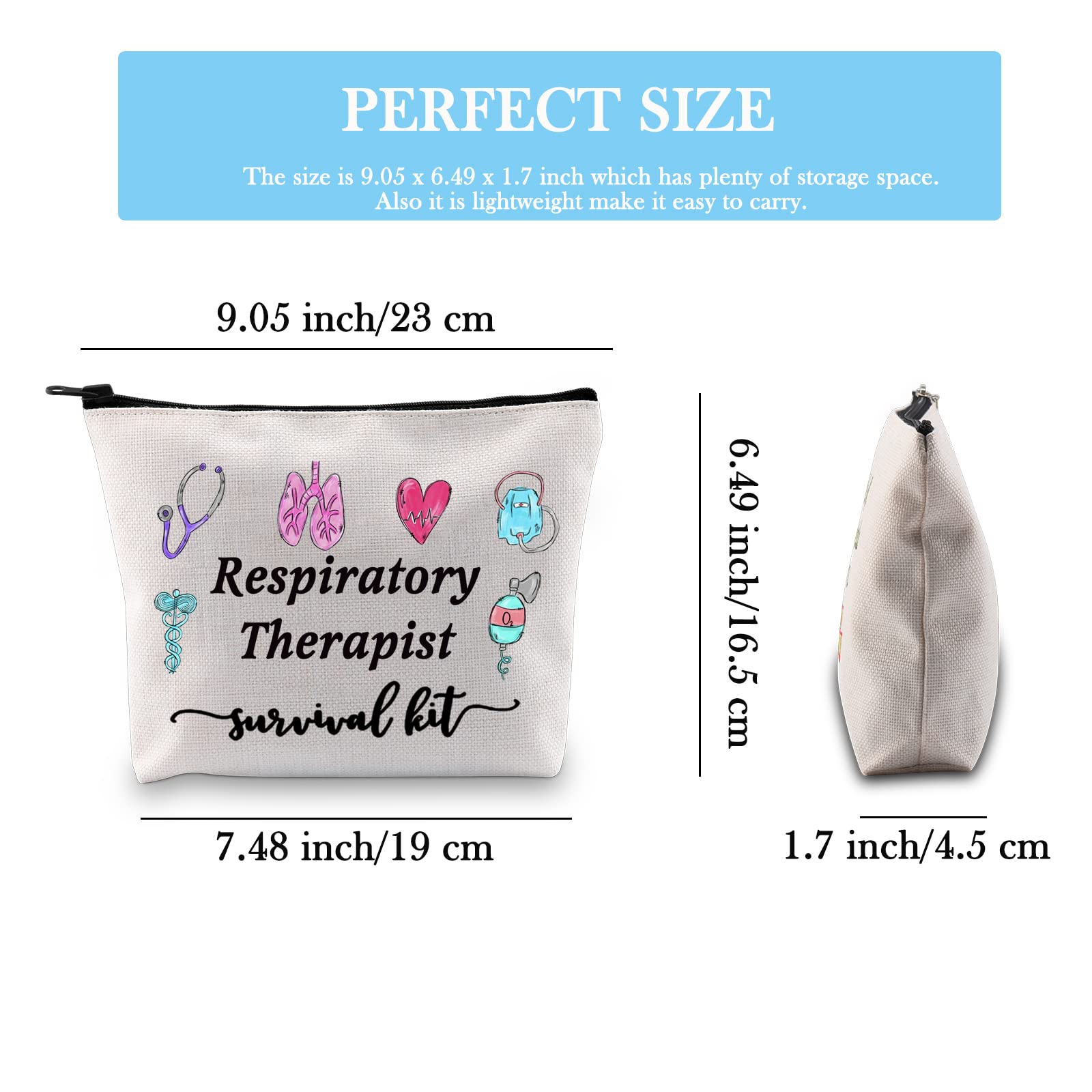 GJTIM Respiratory Therapist Makeup Bag - Essential RT Survival Kit for Graduates & Professionals | Perfect for Clinical Shifts, School & Gifts