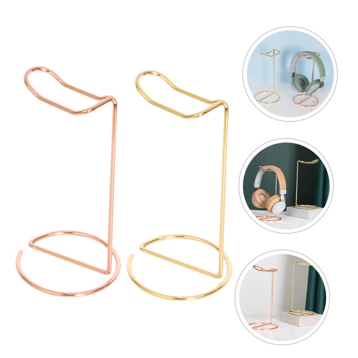 PRETYZOOM 2-Pack Wig Stand Headset Holder - Adjustable Controller Display Rack with Desk Mount for Gaming Accessories Organization | Perfect for Gamers, Streamers & Salon Professionals