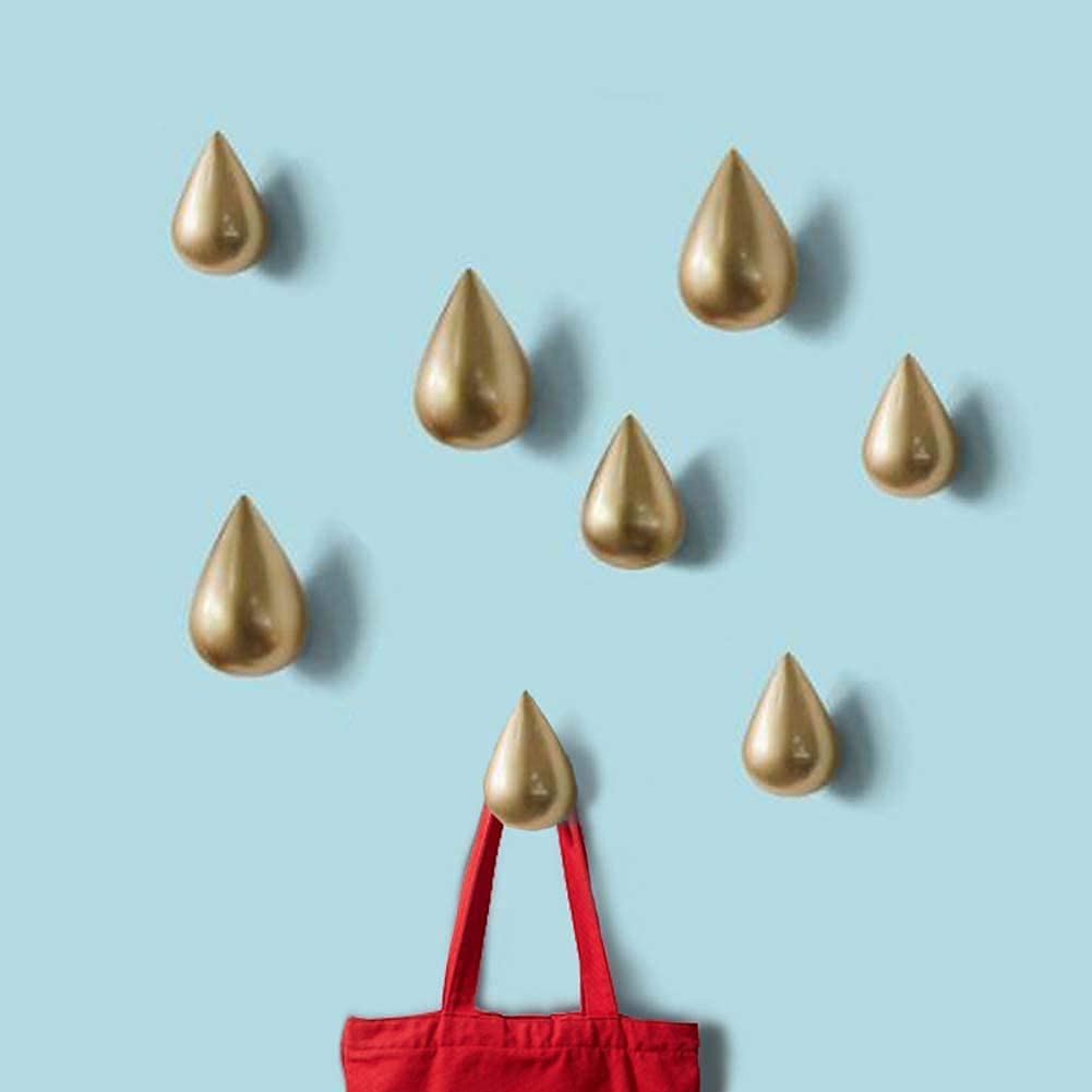 ESUPPORT Modern Gold Coat Hooks - Large Wall Mounted Hangers for Dressing Room, Bedroom & Entryway Decor - Stylish Space Saving Storage Solution