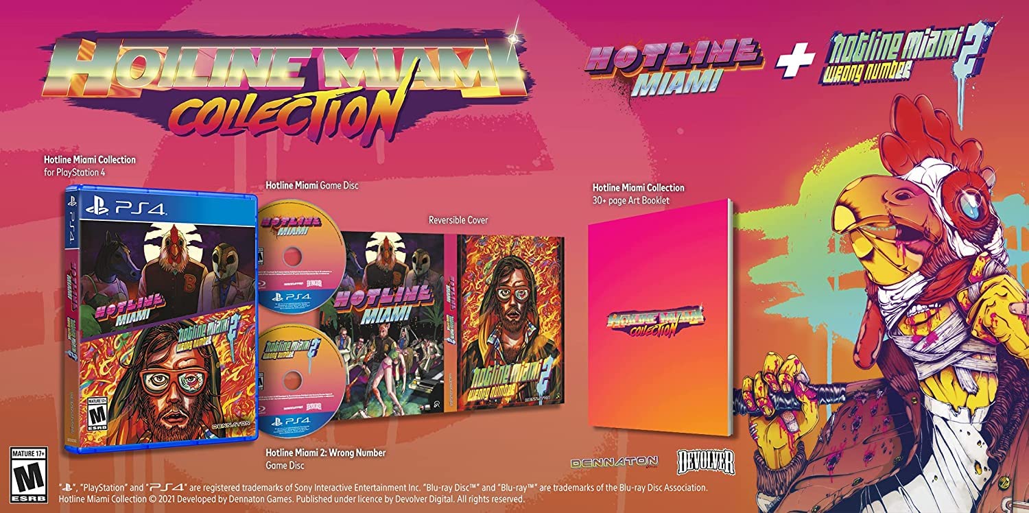 Hotline Miami & Hotline Miami 2: Wrong Number - PS4 Game for PlayStation 4 | Action-Packed Retro Arcade Experience | Perfect for Thriller Game Lovers & Retro Gaming Nights