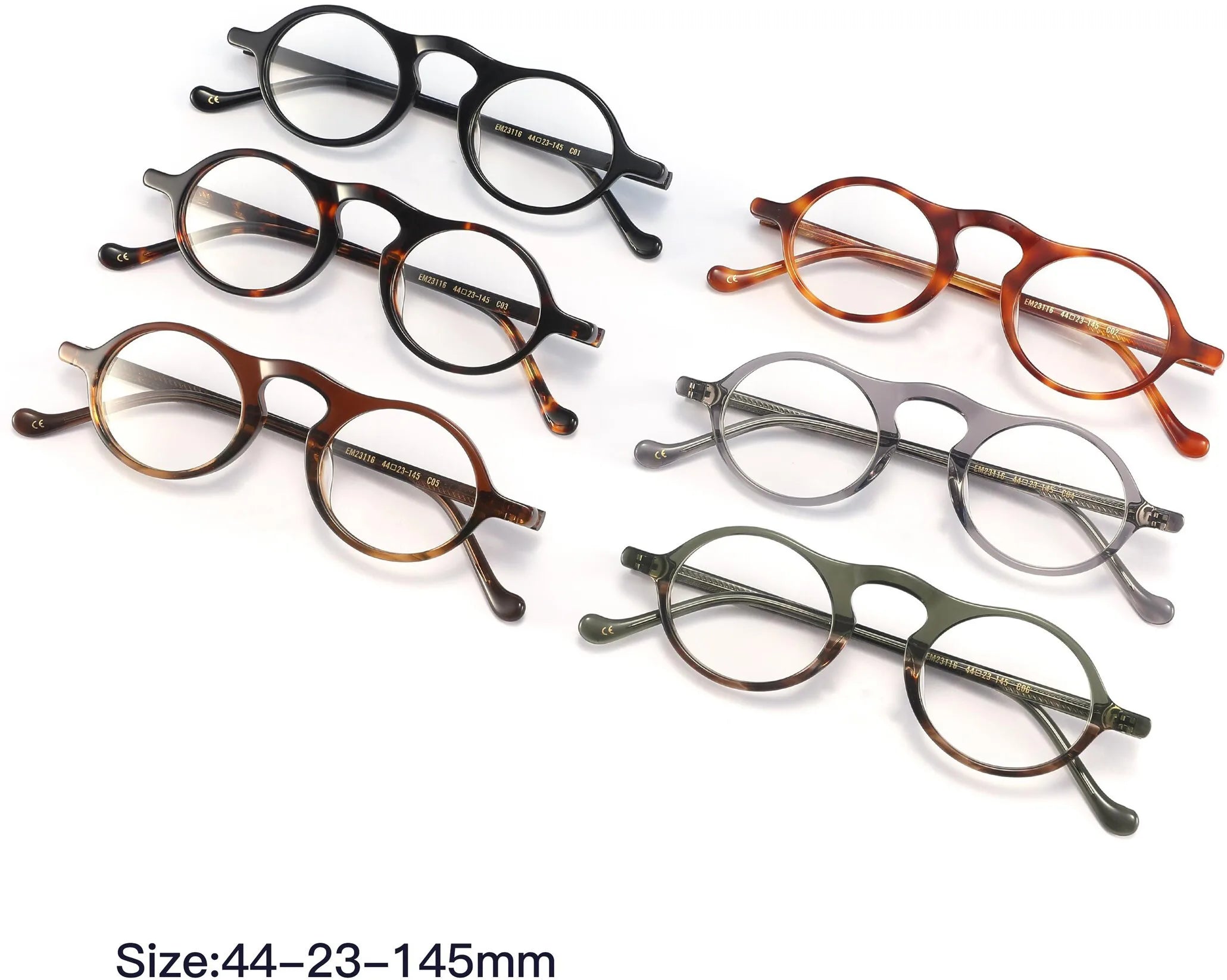CCspace Unisex Full Rim Oval Acetate Eyeglasses 300316 - Lightweight & Durable Frame for Men & Women - Perfect for Reading, Work, and Everyday Fashion