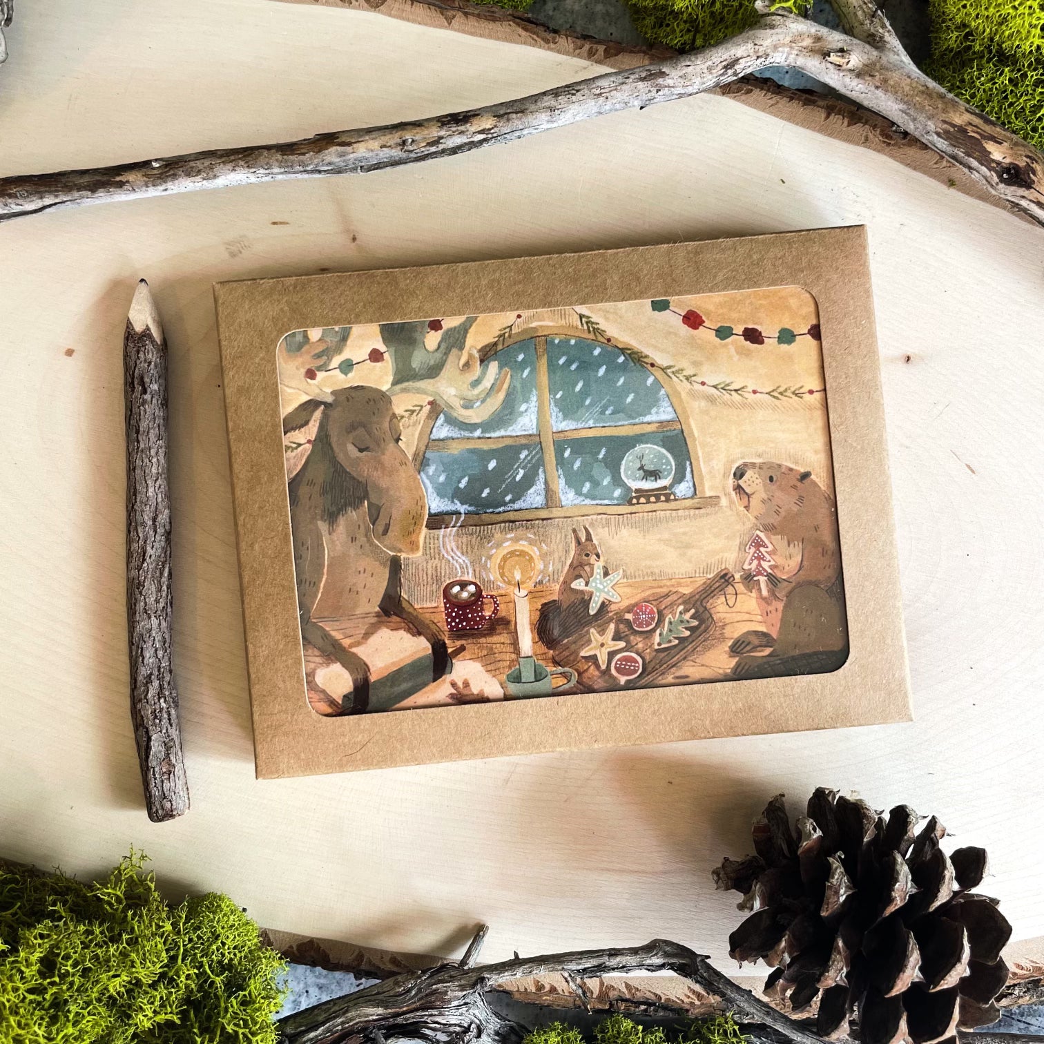 Holiday Greeting Cards by Baking Moose - Boxed Set of 20 Festive Christmas Cards for Family & Friends - Perfect for Holiday Wishes, Office Gifts, and Seasonal Celebrations