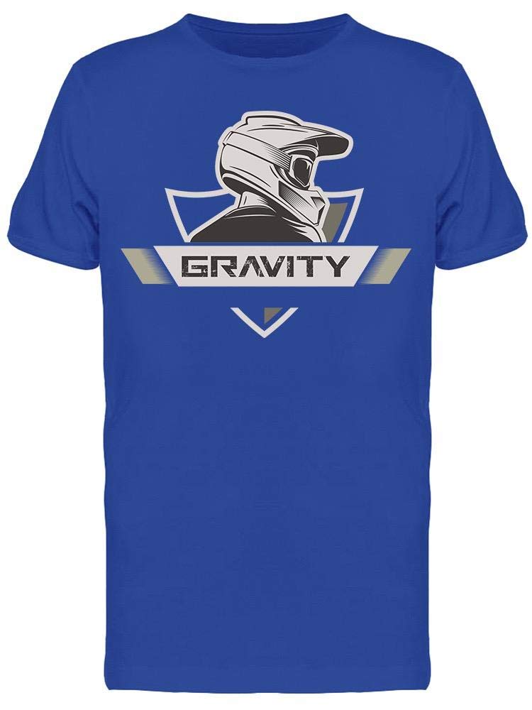 Gravity Graphic Print Men's T-Shirt with Helmet Design - Casual Streetwear for Everyday Wear & Urban Fashion