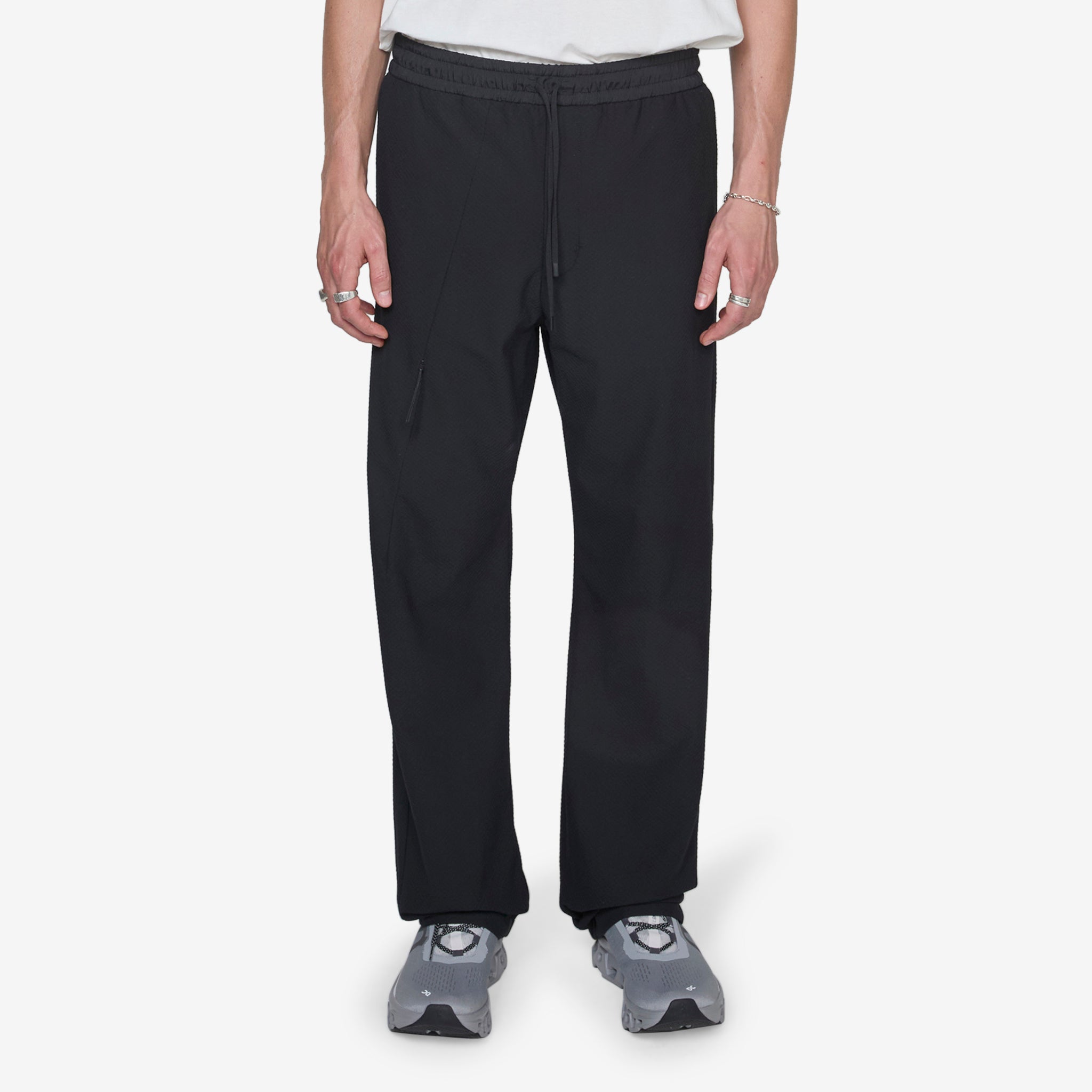8.0 Track Pants for Men - Comfortable Athletic Jogging Pants with Right Black Color - Perfect for Running, Gym Workouts and Casual Wear