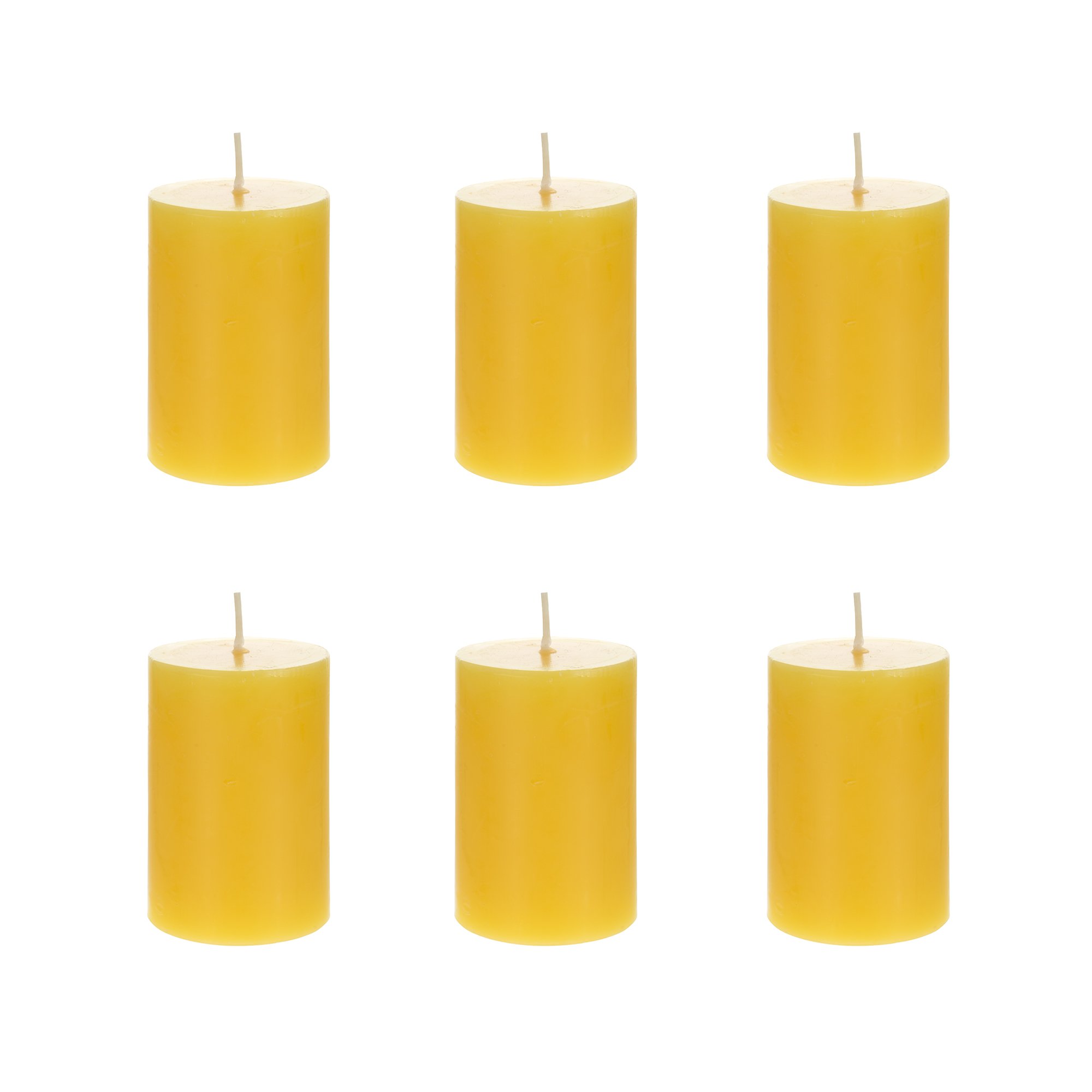 6-Pack Mega Scented Citronella Pillar Candles - Hand-Poured 2x3 Inch Wax Candles for Mosquito Repellent | Perfect for Outdoor Camping, BBQs, Picnics, Patio Parties & Indoor Events - Long-Lasting Aroma & Natural Bug Protection