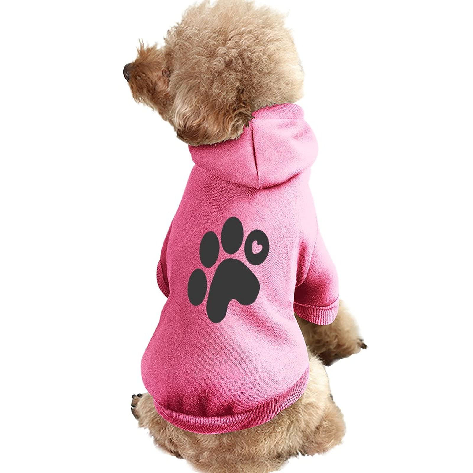Dog Paw Prints Hoodie - Warm & Cozy Pet Sweater for Dogs & Cats - Perfect for Winter Walks & Indoor Lounging