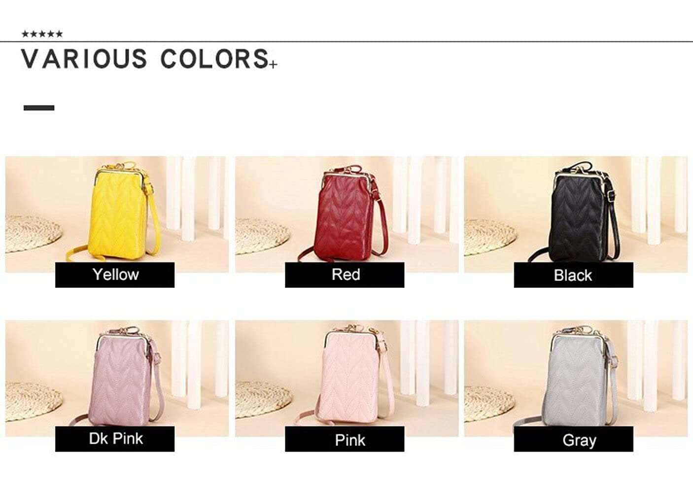 Hanbella Women's Crossbody Phone Bag - Small Shoulder Purse with 14 Credit Card Slots & RFID Protection - Stylish Wallet Handbag for iPhone, Android Phones - Perfect for Shopping, Travel & Daily Use