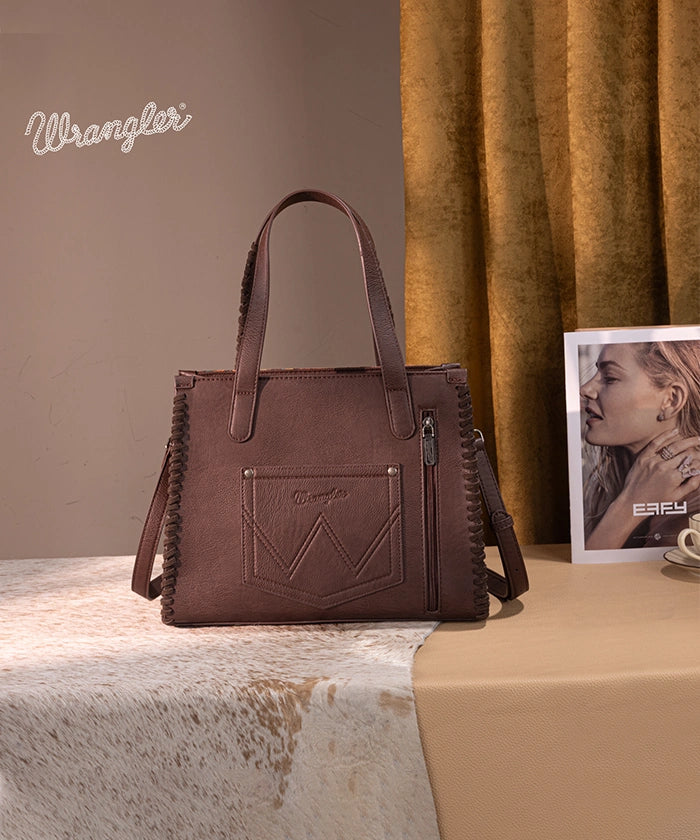 Wrangler Cowboy Print Concealed Carry Tote Bag for Women - Stylish Western Concealed Handgun Purse with Multiple Pockets - Perfect for Everyday Carry, Travel & Outdoor Adventures