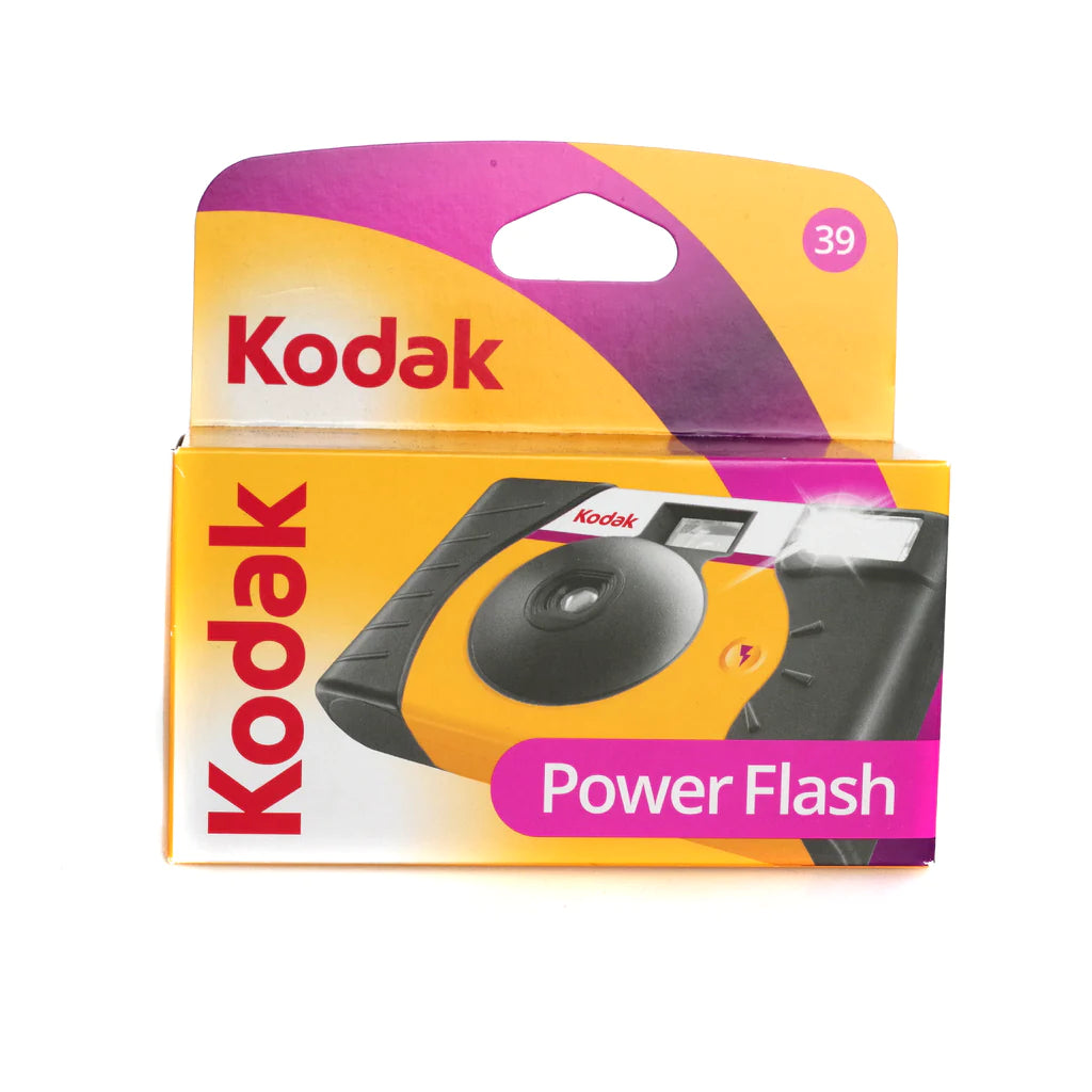 Kodak Power Flash Disposable Film Camera with Built-in Flash - 39 Exposures for Travel, Parties & Outdoor Adventures