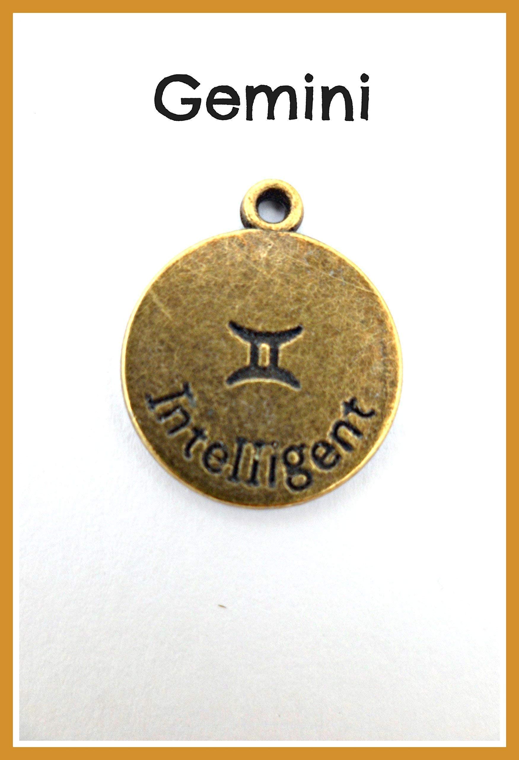 June Birthstone Moonstone Zodiac Necklace - Silver Plated Gemini Charm Pendant for Women | Perfect Gift for Birthday, Anniversary & Special Occasions