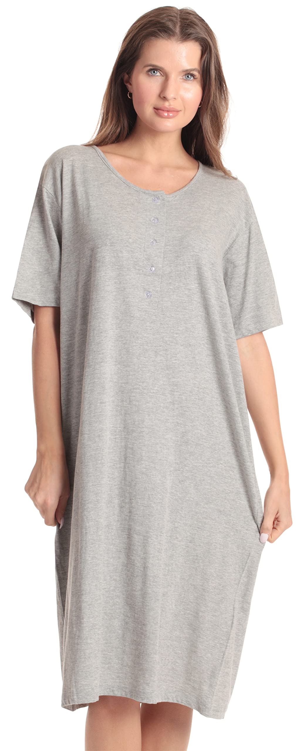 Just Love Women's Short Sleeve Nightgown Sleep Dress - Soft & Comfortable Sleepwear for Summer Nights, Lounge Wear at Home
