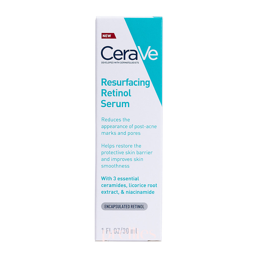 CeraVe Resurfacing Retinol Serum 30ml - Anti-Aging Face Treatment with Ceramides & Niacinamide for Smooth Skin | Perfect for Nighttime Skincare Routine & Reducing Fine Lines