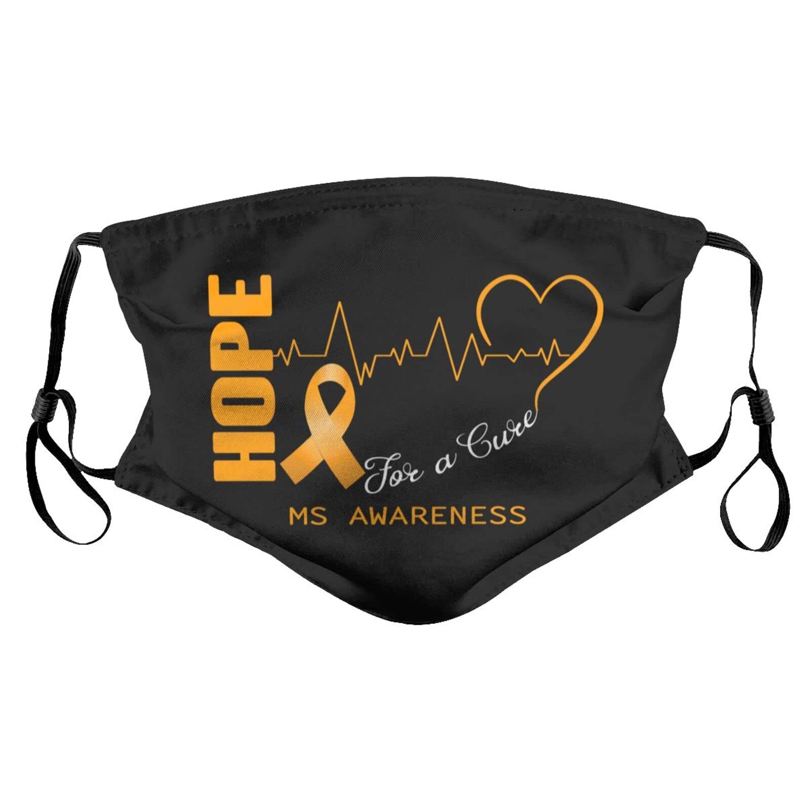 Reusable Face Mask with Filters for Men, Women & Kids - Breathable Balaclava Style for Daily Protection | Hope for A Cure MS Awareness Cloth Mask | Perfect for School, Work, Travel & Outdoor Activities