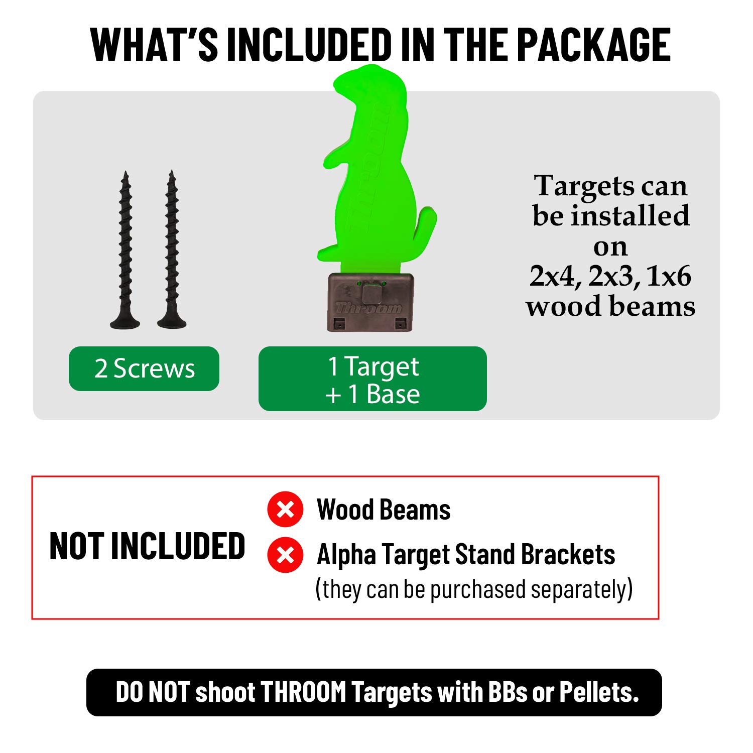 Throom - Self Healing Shooting Targets for Pistol & Rifle | Reactive Prairie Dog Knockdown Gun Targets | Indoor & Outdoor Range Use | Ricochet Free | Perfect for Training, Competition & Tactical Practice