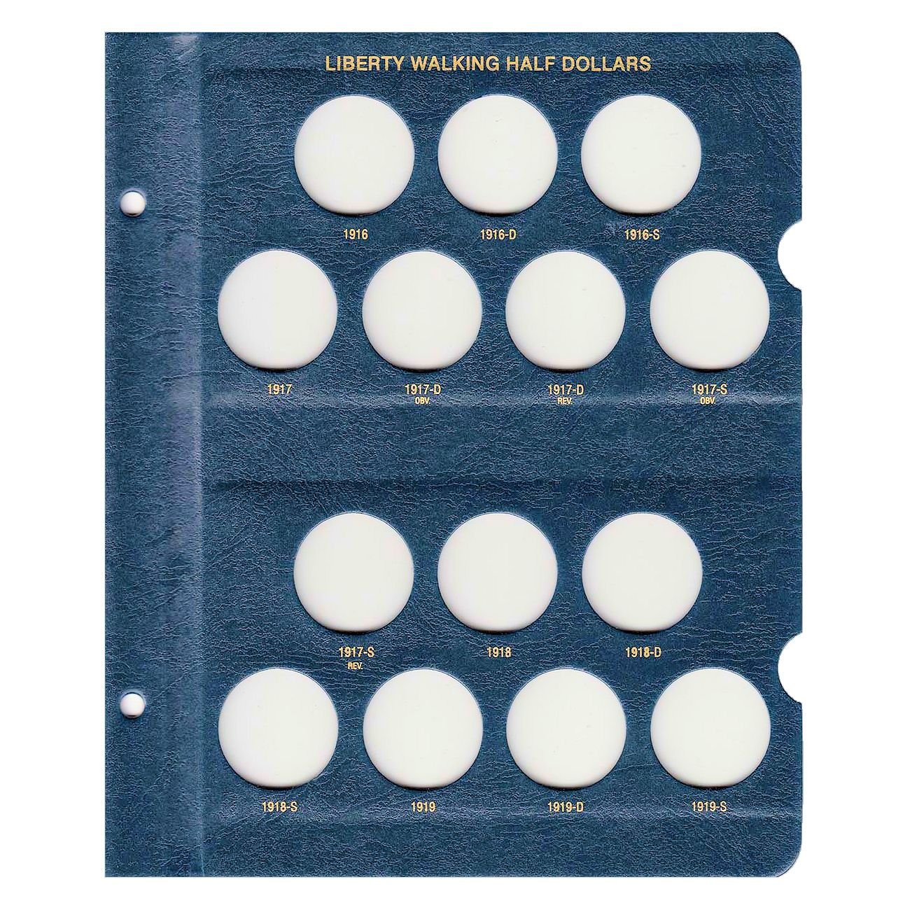 Whitman US Walking Liberty Half Dollar Coin Album 1916-1947 #9125 | Premium Coin Storage Book for Collectors | Perfect for Coin Shows, Gift Giving & Display