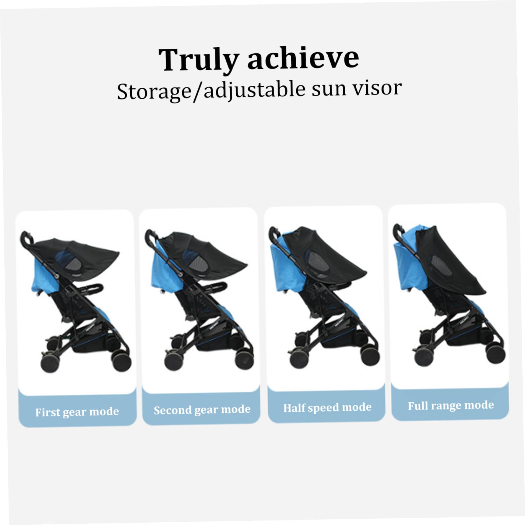 **Universal Pram Sun Shade Cover 31.5x26 Inch - UPF 50+ Waterproof & Foldable Stroller Canopy for Pushchair, Carrycot - Perfect for Outdoor Walks, Beach Trips & Sunny Days**