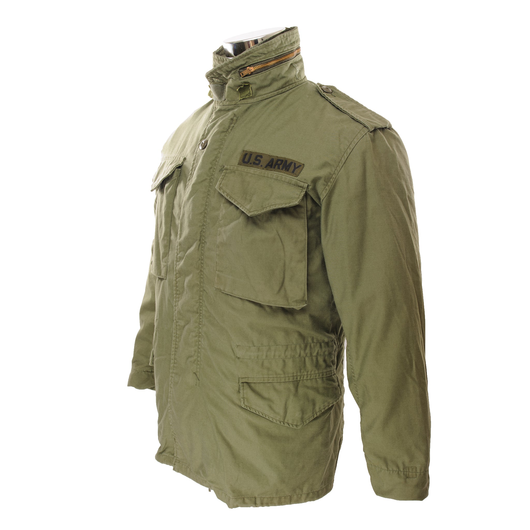 Vintage US Army M-1965 M65 Field Jacket - 1981 Military Surplus Olive Green Jacket - Small Regular Size - Durable Outdoor Workwear for Camping, Hiking & Urban Style