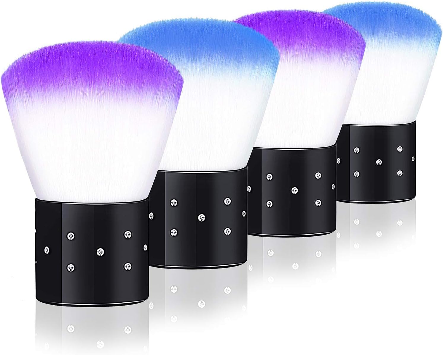 NAILWIND Professional Kabuki Nail Dust Brush - Soft Bristles for Nail Art, Makeup & Cleaning - 1 Piece (Colorful) - Perfect for Salon, Home Manicure & Makeup Application