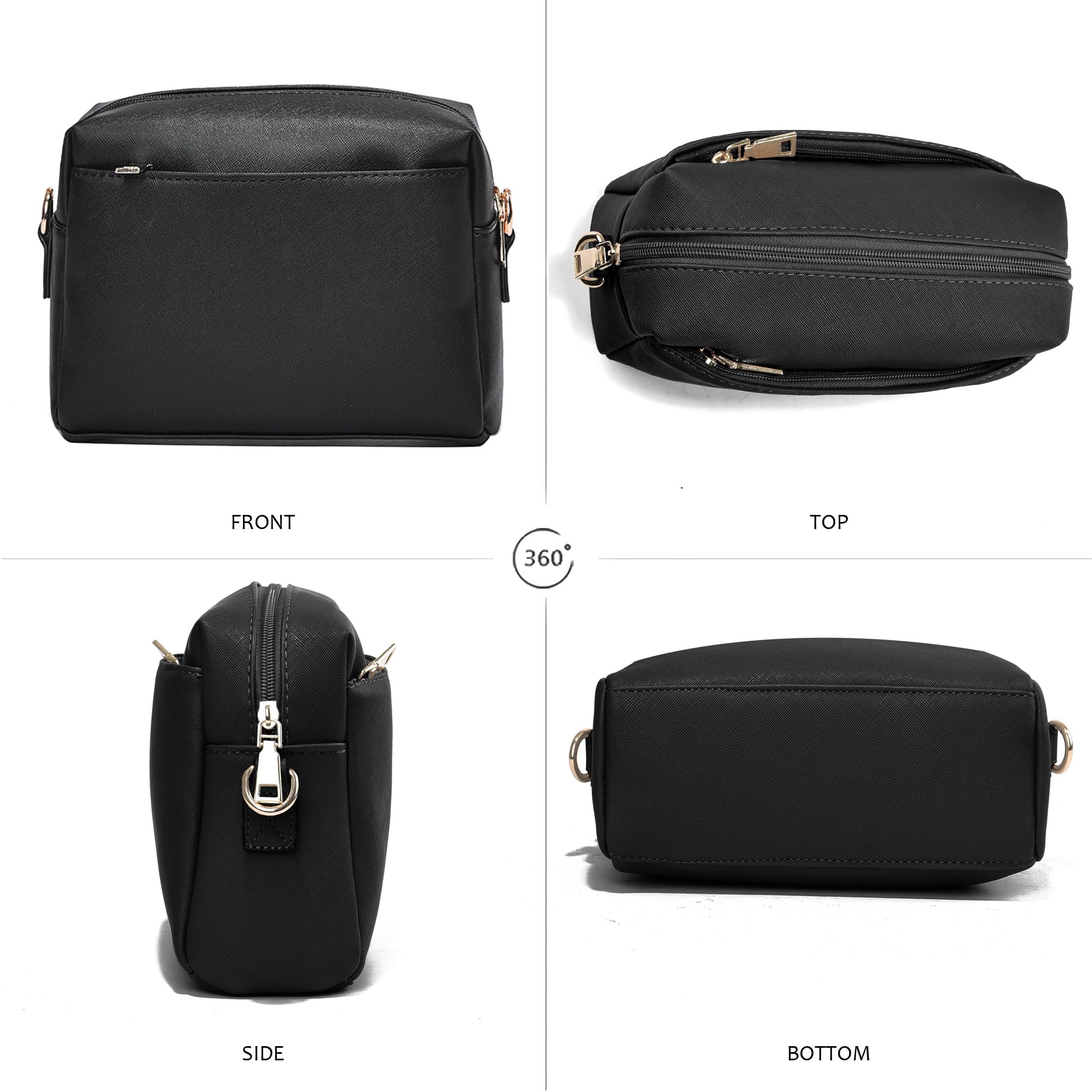 Vegan Leather Crossbody Bags for Women - Small Shoulder Purse with Wallet, Stylish Satchel Handbag for Everyday Use, Work, Travel & Shopping