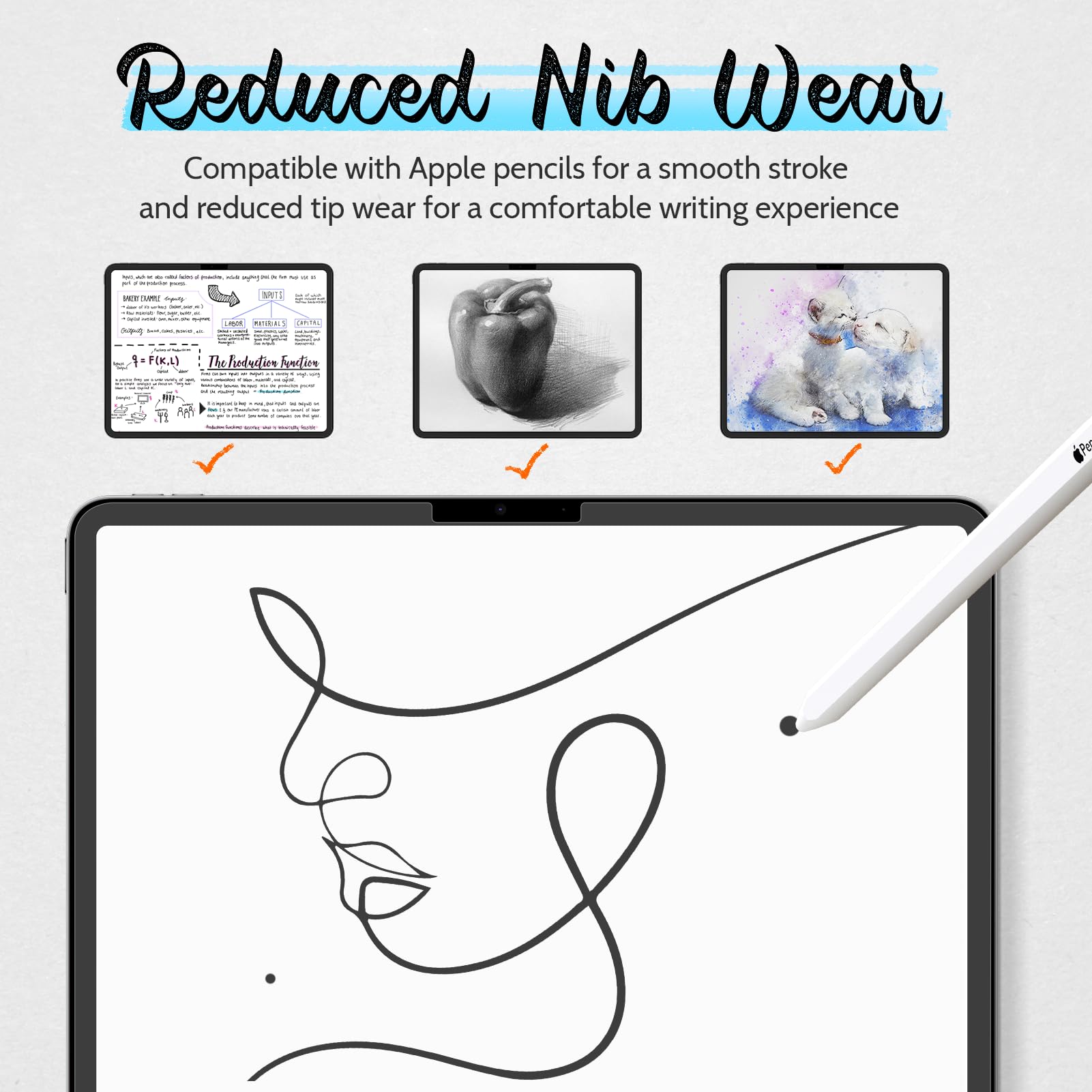 [2 Pack] Anti-Glare Paper Feel Screen Protector for iPad Air 5th Gen (2022) & iPad Air 4 (2020) 10.9 Inch - Also Compatible with iPad Pro 11 Inch (2018-2022) - Natural Writing & Drawing Experience - Perfect for Artists, Students & Office Work
