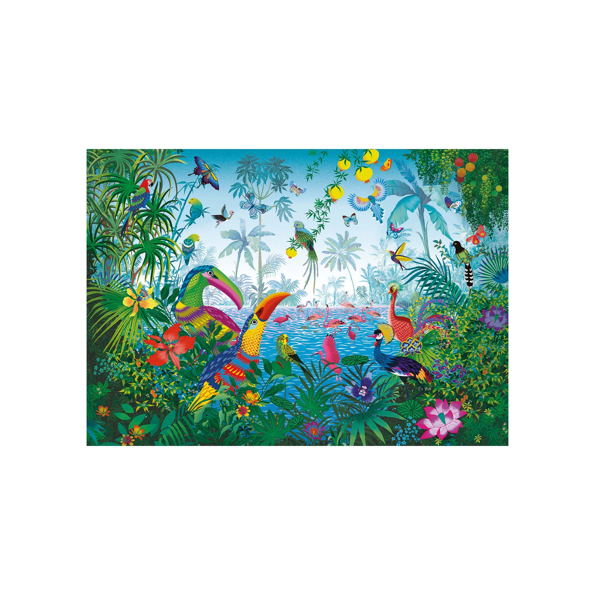 1,000 Piece Jigsaw Puzzle - Tropical Garden by Peggy Nille | Premium Adult Puzzle for Relaxation & Home Decor | Perfect Gift for Puzzle Lovers & Nature Enthusiasts