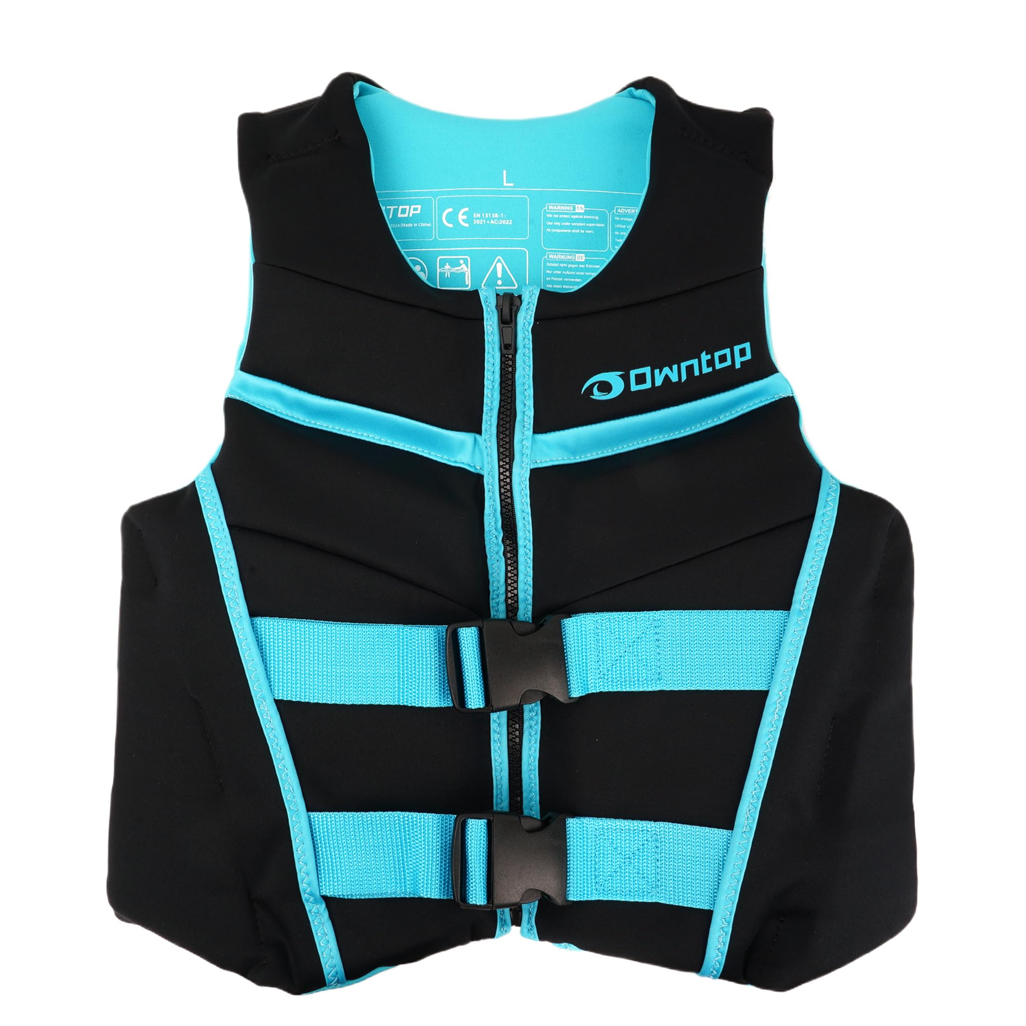 Owntop Youth Kids Swim Vest - Lightweight & Quick-Dry Adjustable Buoyancy Aid with Buckles & Zipper - Perfect for Kayaking, Swimming Training, Boating & Water Sports - Fits 50-125 lbs - Ideal for Pool, Beach & Lake Activities
