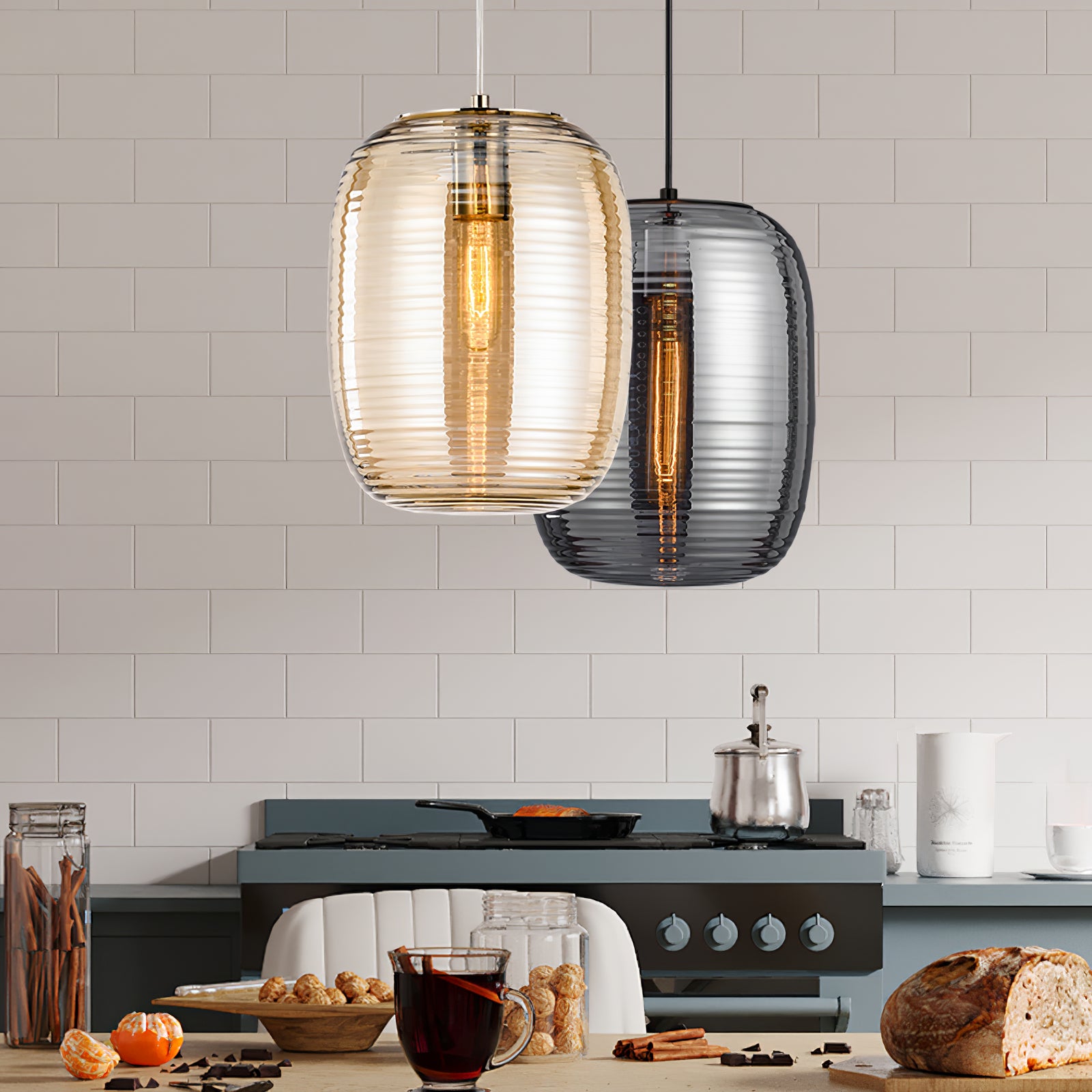 Aayla Modern Pendant Light - Elegant Hanging Lamp for Living Room, Bedroom, Dining Room & Kitchen | Dimmable LED Ceiling Light Fixture with Adjustable Height