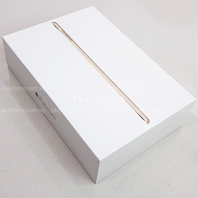 Apple iPad Mini 4 128GB Wi-Fi + Cellular (Gold) - Compact Tablet for Work, Travel & Entertainment