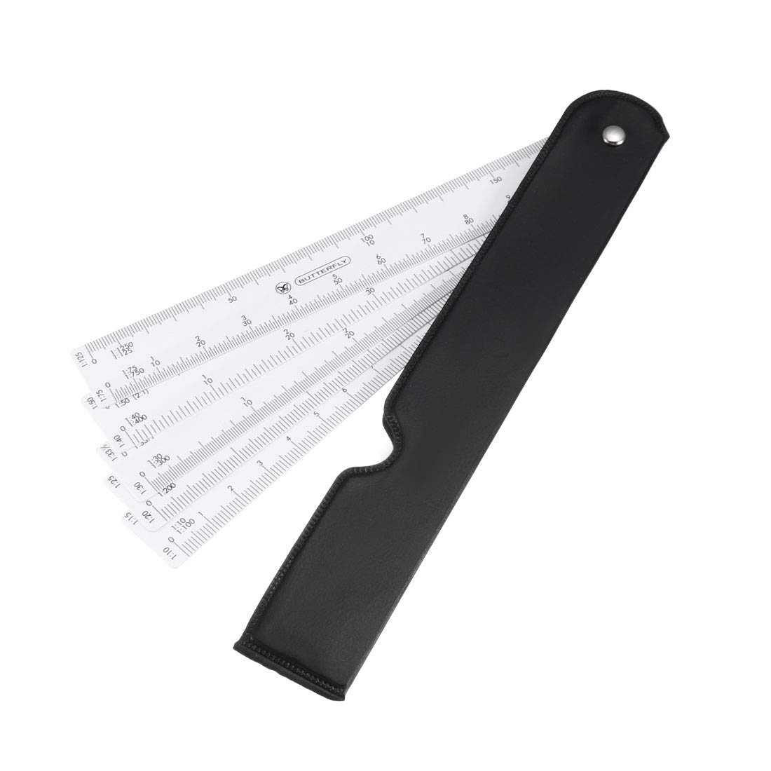 Professional Architect & Engineer Scale Ruler Set - 10-Piece Plastic Triangular Drafting Ruler with 1/10, 1/15, 1/20, 1/25, 1/30, 1/33, 1/40, 1/50, 1/75, 1/125 Scales - Perfect for Blueprint Reading, Technical Drawing & Construction Projects