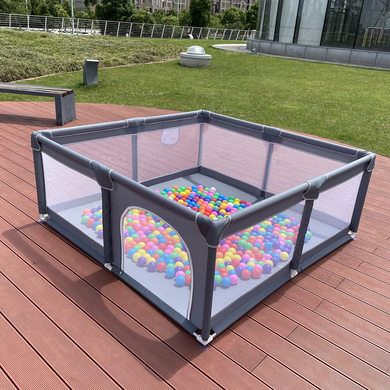 **Gaorui Large Kids Baby Ball Pit - Portable Indoor/Outdoor Playpen for Toddlers & Children, Safe Play Yard for Fun Activities & Popular Toys (Balls Not Included) - Perfect for Playrooms, Daycares, and Backyard Playtime**
