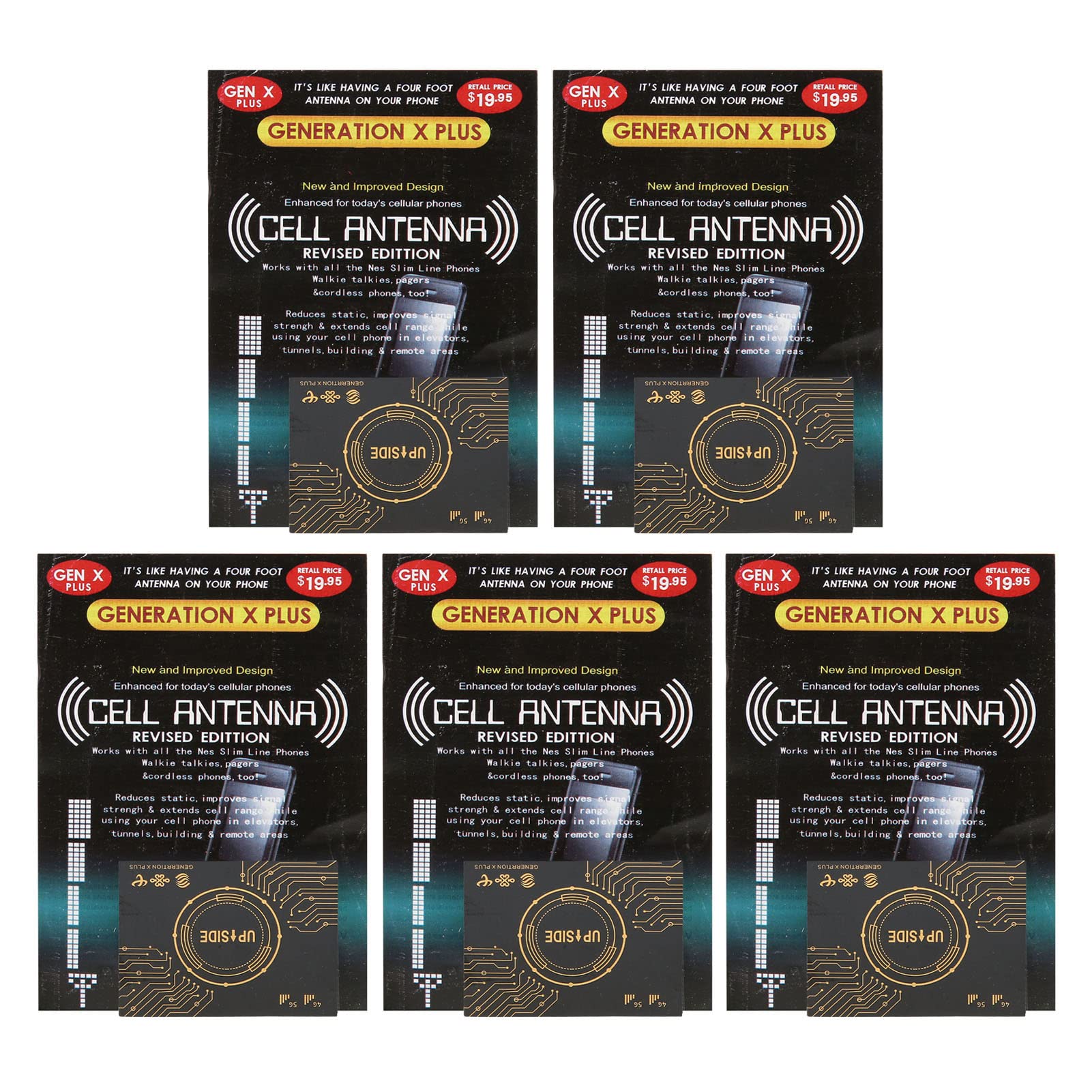5 PCS Universal Phone Signal Boosters - Stronger Cell Reception Stickers for Outdoor Camping, Hiking & Travel - Improve Mobile Network for iPhone & Android Phones - Perfect for Remote Areas & Weak Signal Zones