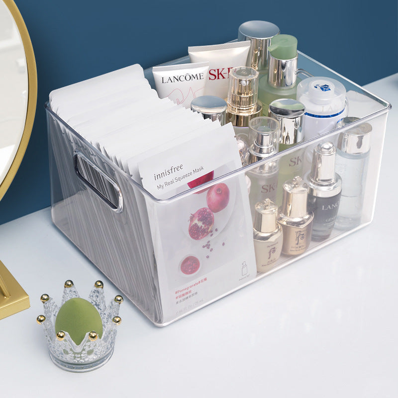Clear Acrylic Skincare Organizer Box for Makeup, Jewelry & Essentials - Perfect for Vanity, Bathroom & Travel Storage