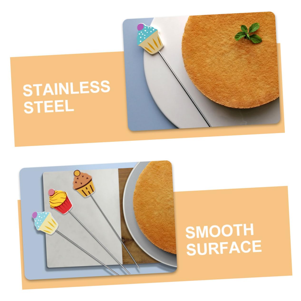 6-Piece Cake Test Pin Set - Metal Cake Tester Probe for Baking, Bread & Donuts - Essential Kitchen Baking Tools for Perfect Doneness (Ideal for Home Bakers & Professional Chefs)