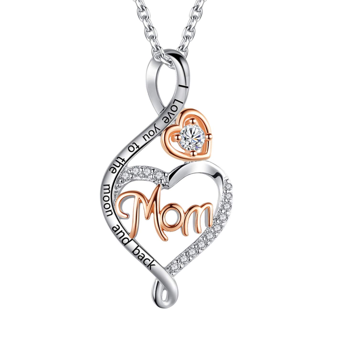 Sterling Silver Mom Nana Grandma Necklace - Elegant Mother's Day & Birthday Jewelry Gift for Women, Wife, Grandma from Daughter or Son | Perfect for Special Occasions, Anniversaries & Heartfelt Surprises