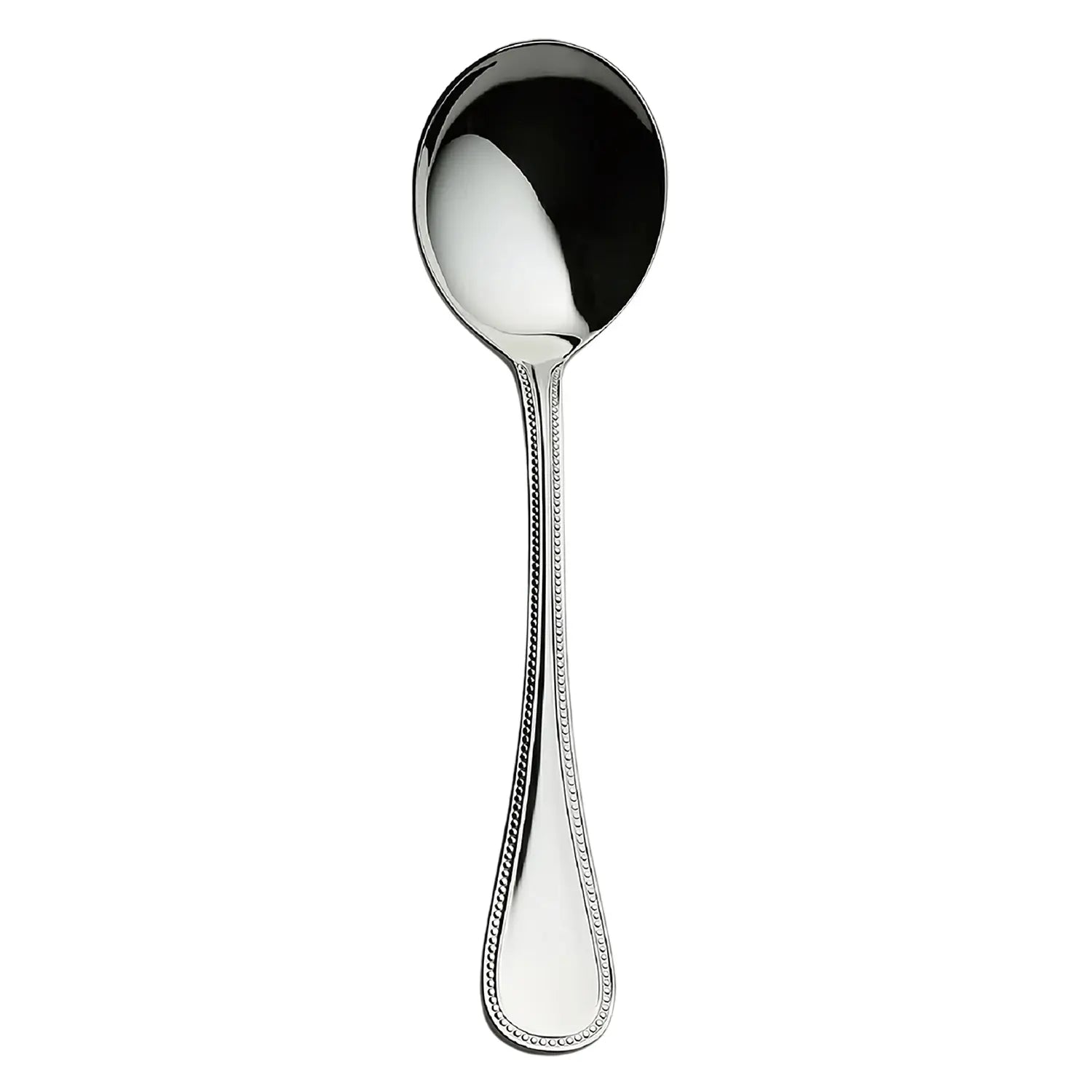 Luckywood French Accent Stainless Steel Dessert Soup Spoon - Elegant Tableware for Fine Dining, Afternoon Tea, and Special Occasions