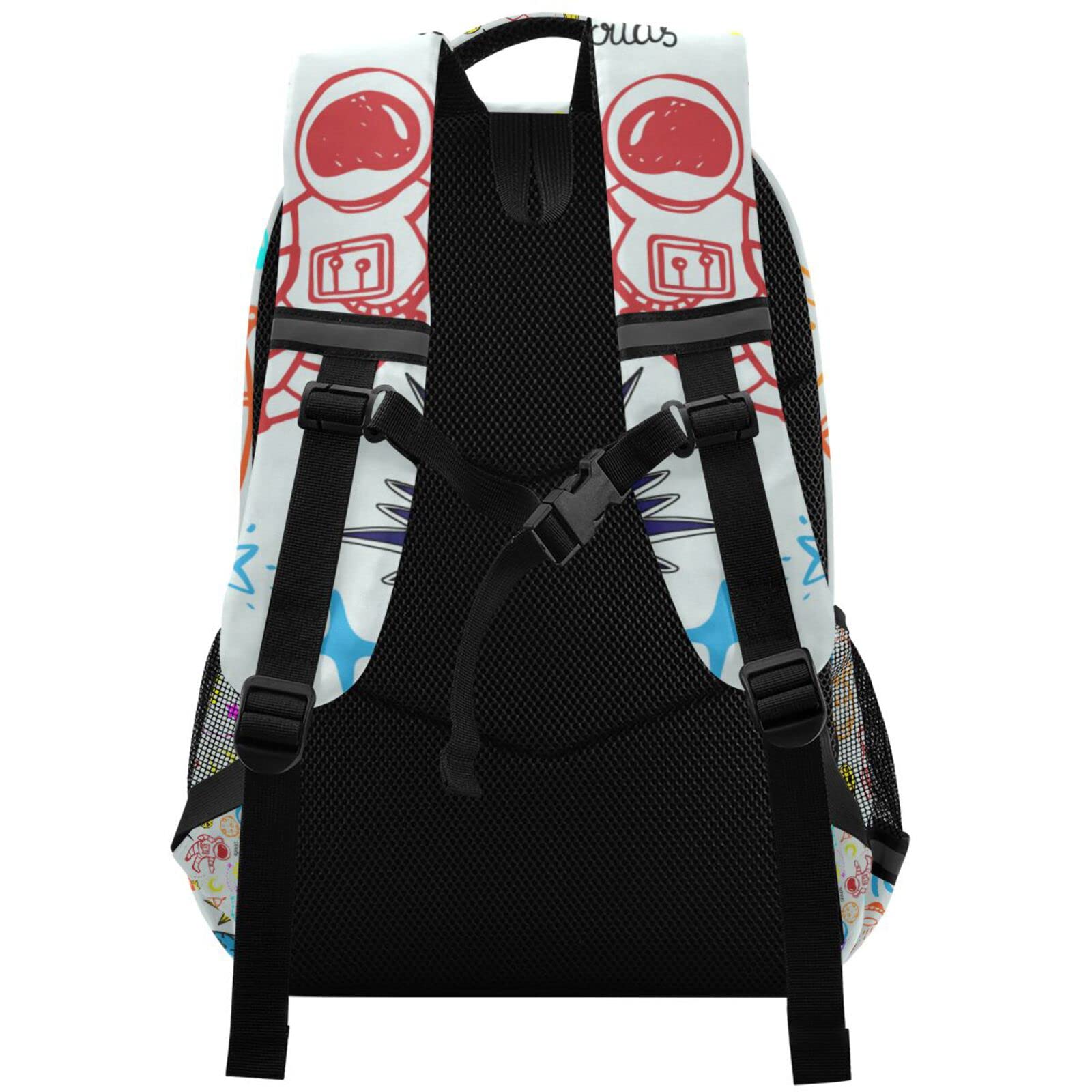 Acpiggto Blue Space Astronaut Backpack - Laptop Rucksack with Universe Rocket Planets Stars Design for Travel, Hiking, Gym & Camping | Durable Daypack Shoulder Bag for Work, School & Outdoor Adventures