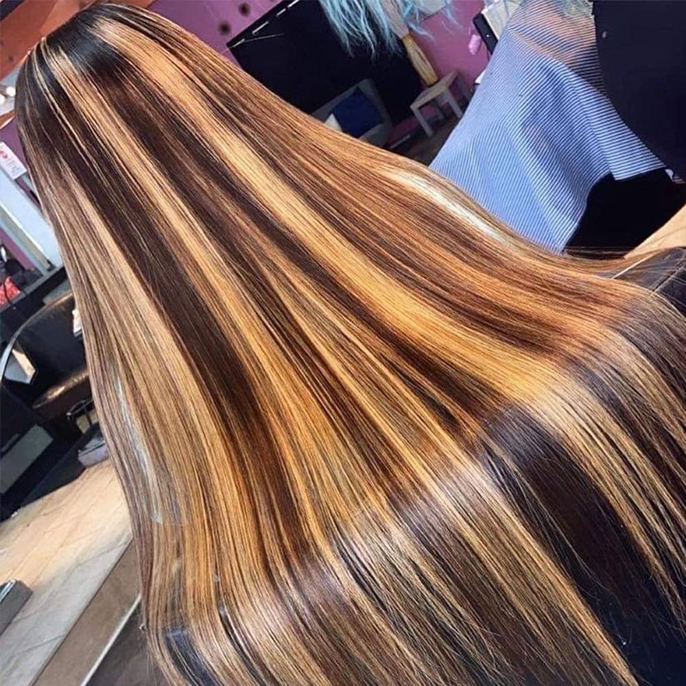 Dark Brown Chocolate Straight Wave Human Hair Wig - 200% Density, Pre Plucked, Pre Cut Lace Closure, Glueless with Elastic Band (P4/30) - Perfect for Daily Wear, Cosplay, and Special Occasions
