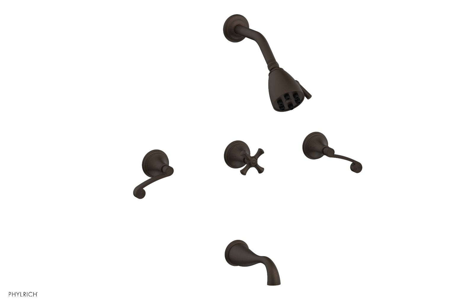 3RING D2206 Three Handle Tub and Shower Faucet Set - Chrome Finish, Hot & Cold Water Control, Easy Installation for Bathroom Renovation (Perfect for Modern Homes, Apartments, and Hotel Bathrooms)