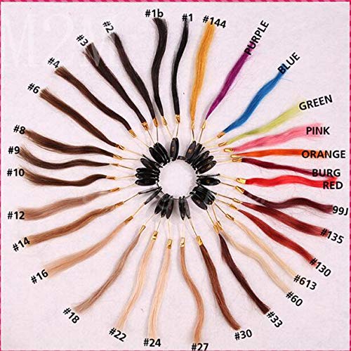 28 Inch Body Wave Micro Loop Ring Human Hair Extensions - 100% Remy Human Hair - #4 Brown Color - 100 Strands with Micro Beads - Perfect for Length & Volume - Great for Parties, Weddings & Daily Styling