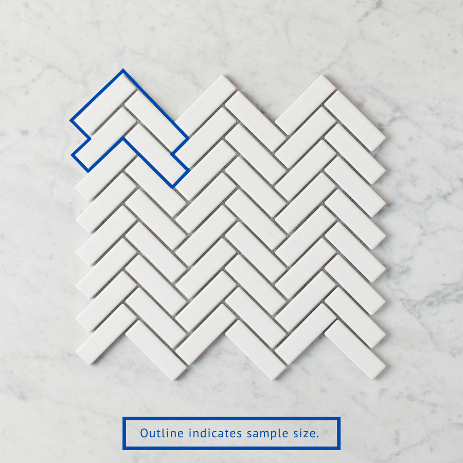 Wellington Matte White Herringbone Peel and Stick Wallpaper Sample - Perfect for Kitchen Backsplash, Bathroom Accent Wall & Nursery Decor