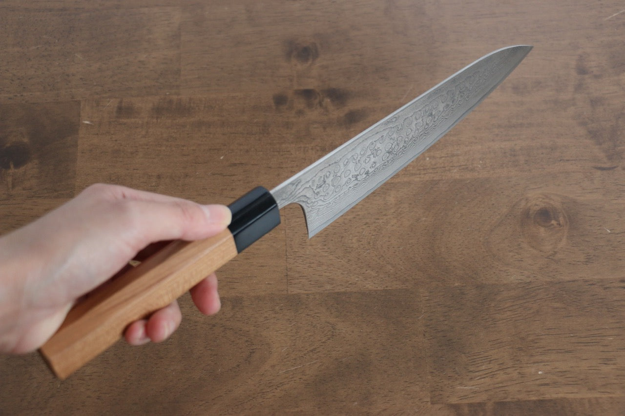 Premium Nao Yamamoto SG2 Damascus Gyuto Knife 180mm - Japanese Chef Knife with Cherry Blossom Handle for Professional Cooking & Sushi Preparation