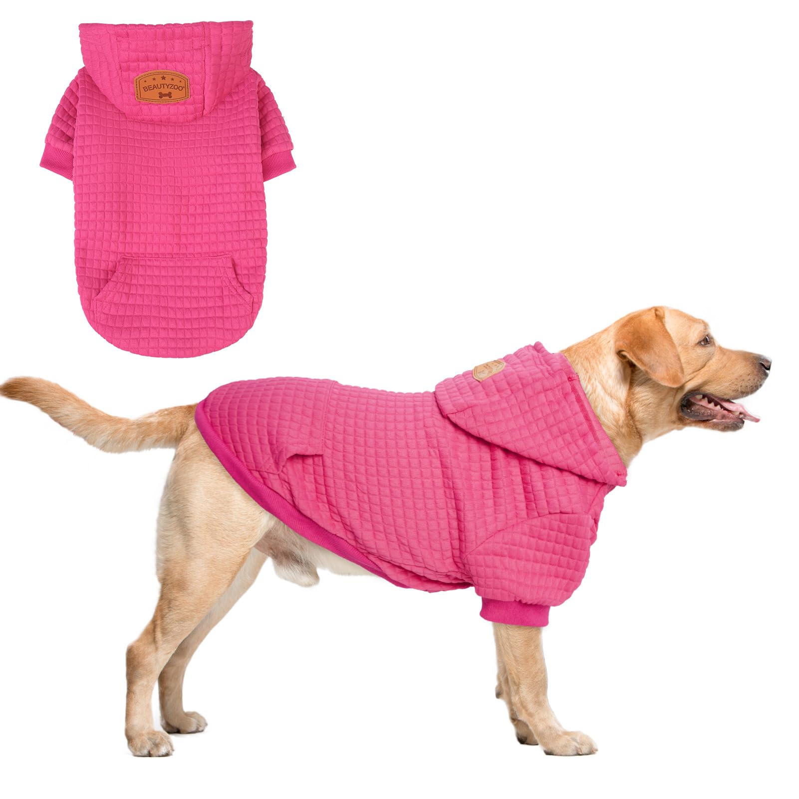 BEAUTYZOO Dog Hoodie for Small Medium Large Dogs - Warm Winter Fall Dog Sweater with Pocket for Puppies, Bulldogs, Pitbulls & Cats - Cozy Pet Clothing for Indoor & Outdoor Use