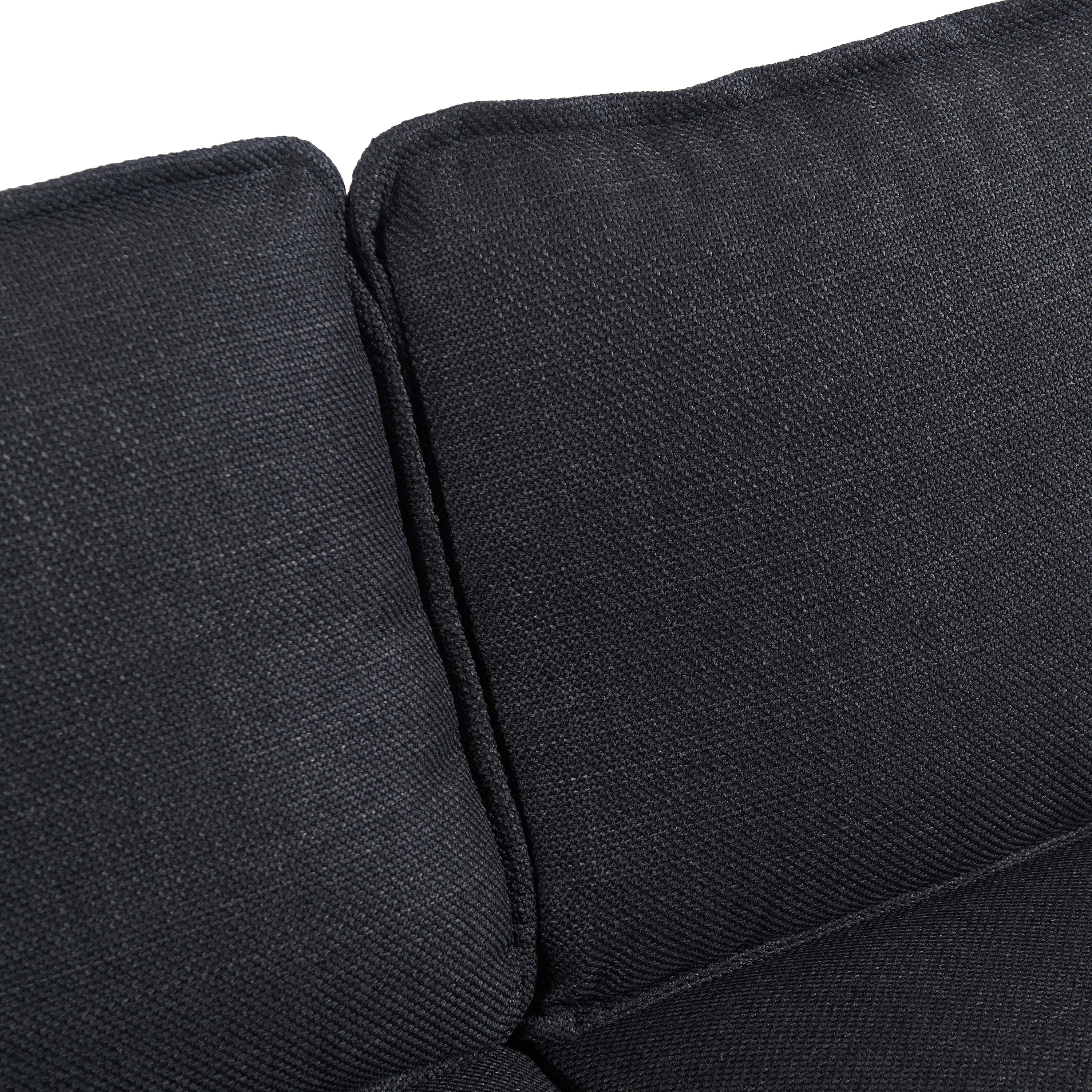 Dark Grey Knock Down 3-Seat L-Shaped Sectional Sofa with Storage Ottoman - Upholstered Couch for Living Room, Apartment, Bedroom & Compact Spaces - Perfect for Small Homes, Studio Apartments and Cozy Lounging